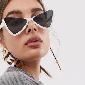 ASOS white butterfly sunglasses